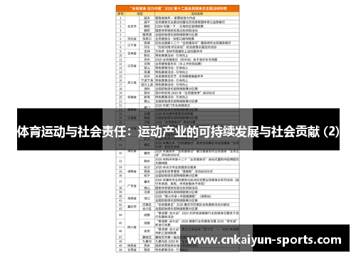体育运动与社会责任：运动产业的可持续发展与社会贡献 (2)